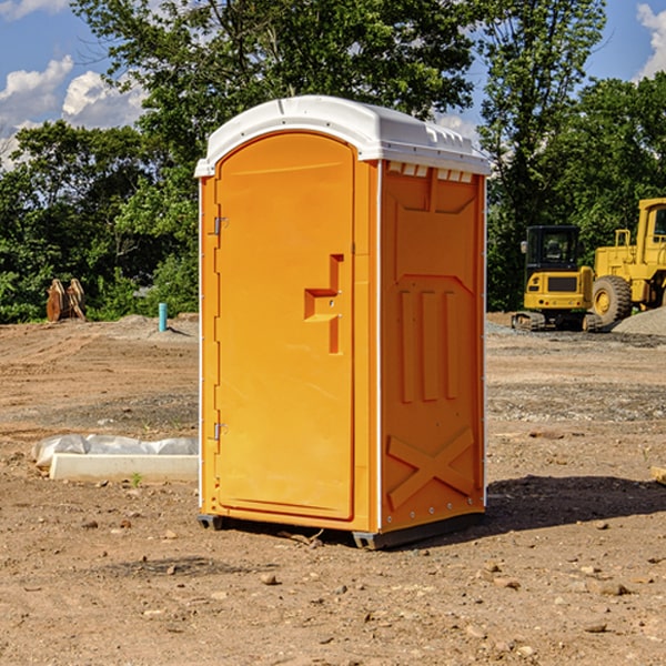 how often are the porta potties cleaned and serviced during a rental period in Johnson